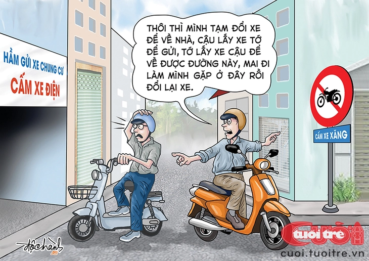 Cách xe điện, xe xăng sống chung ở thành phố - Ảnh 1.