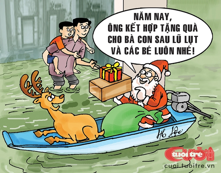Ông già Noel vùng lũ - Ảnh 2.