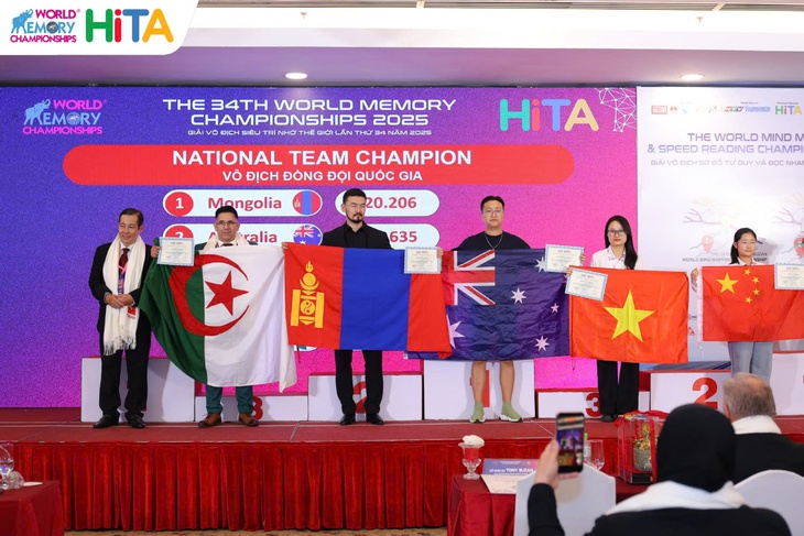 Giải vô địch siêu trí nhớ thế giới 2025 tại Việt Nam: Đội Mông Cổ đăng quang - Ảnh 1.