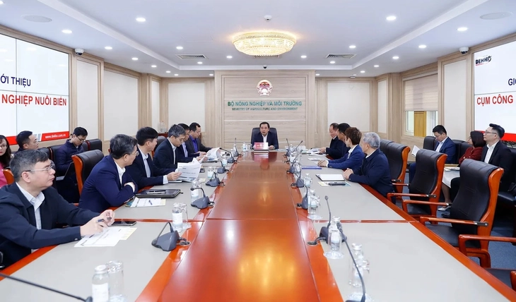 Bộ trưởng Trần Đức Thắng cùng hiệp hội bàn hướng phát triển nuôi biển công nghiệp, bền vững - Ảnh 1.