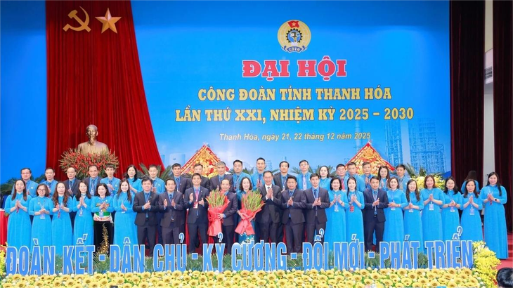Ông Lương Trọng Thành tái đắc cử Chủ tịch Liên đoàn Lao động tỉnh Thanh Hóa - Ảnh 3.