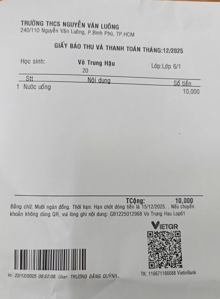 Học sinh 1 trường công lập ở TP.HCM chỉ đóng 10.000 đồng/tháng tiền trường - Ảnh 2.