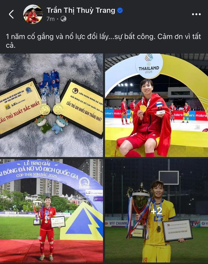 Thùy Trang với dòng trạng thái đầy ẩn ý sau lễ trao giải Quả bóng vàng Việt Nam 2025 - Ảnh 3.