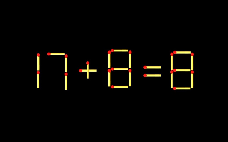 Thử tài IQ: Di chuyển một que diêm để 17+7=8 thành phép tính đúng - Ảnh 7.