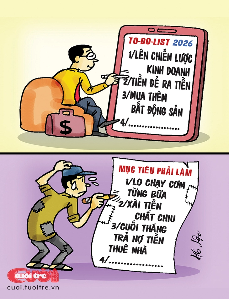 'To do list' 2026 của người giàu và người nghèo - Ảnh 1.