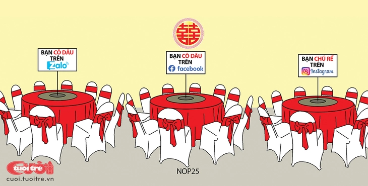 Đám cưới của một cặp đôi 'quan hệ rộng' - Ảnh 1.