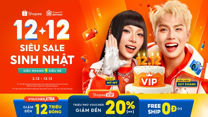 Shopee khởi động ‘12-12 Siêu Sale Sinh Nhật’ với loạt chương trình mua sắm hoành tráng - Ảnh 1. Shopee - Ảnh 1.