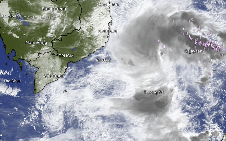 Vùng áp thấp hình thành ở nam Trường Sa, biển phía Nam gió mạnh sóng cao 4m - Ảnh 2.