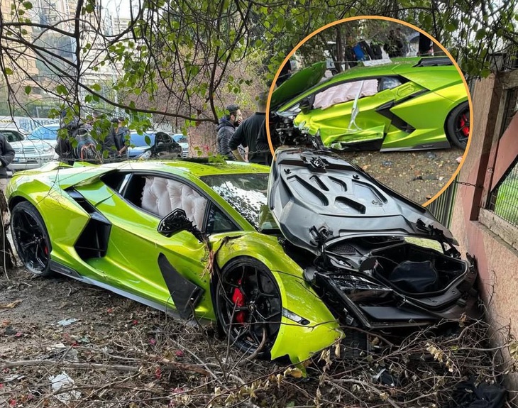 Lamborghini Revuelto mới tinh bị phá nát trên đường bàn giao - Ảnh 1.