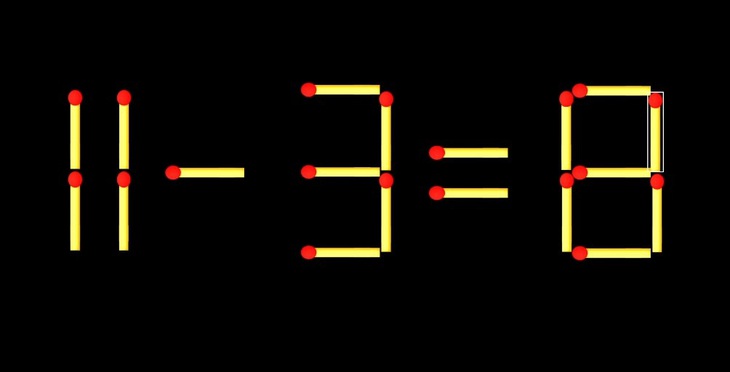 Thử tài IQ: Di chuyển một que diêm để 5+5=8 thành phép tính đúng - Ảnh 1.