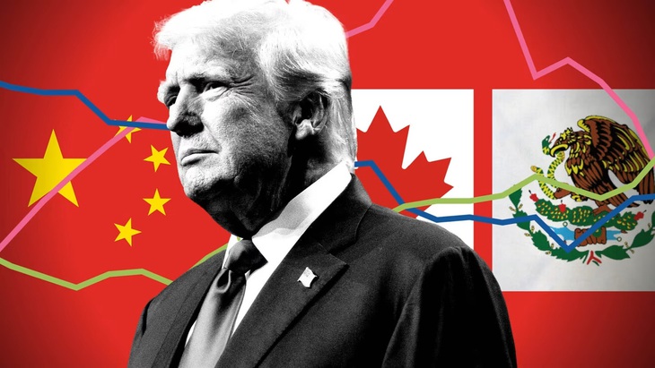 Tin tức thế giới 1-2: Ông Trump áp thuế lên Canada, Mexico và Trung Quốc, thị trường rung lắc - Ảnh 1.