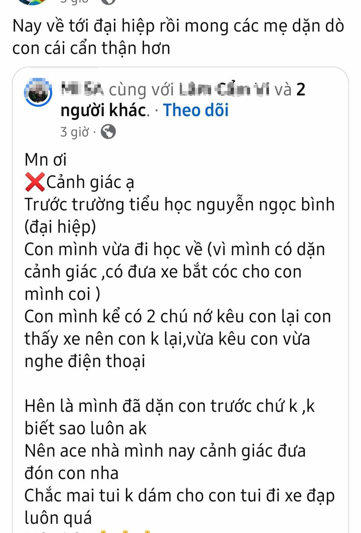 Thông tin bắt cóc trẻ em trước cổng trường ở Quảng Nam là sai sự thật - Ảnh 1.