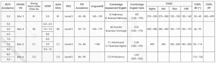 Nhiều đại học không xét tuyển chứng chỉ ngoại ngữ 6 bậc của Việt Nam - Ảnh 1.