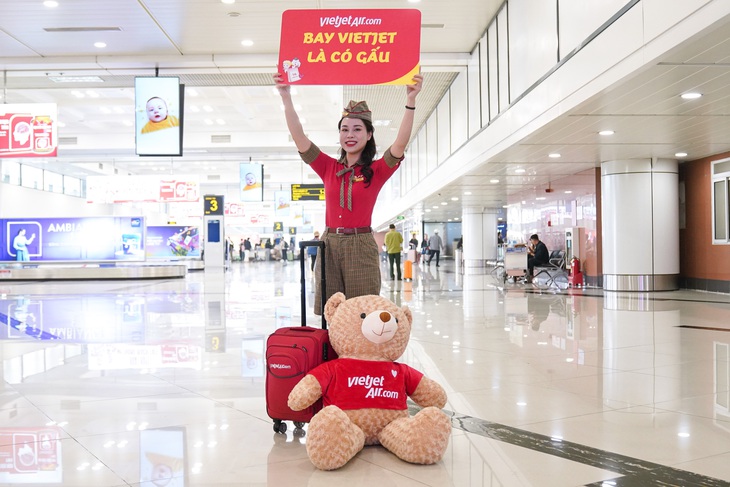 Bay Vietjet là có gấu trong mùa lễ Valentine này - Ảnh 1.