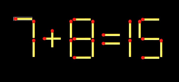 Thử tài IQ: Di chuyển một que diêm để 87+1=1 thành phép tính đúng - Ảnh 1.