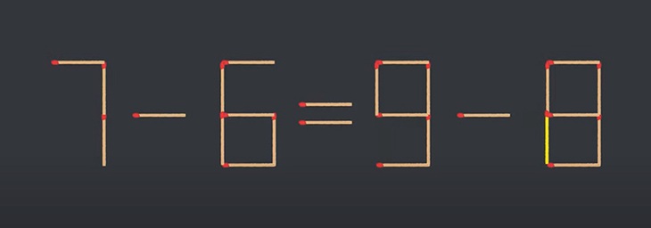 Thử tài IQ: Di chuyển một que diêm để 1-0=9-1 thành phép tính đúng - Ảnh 1.