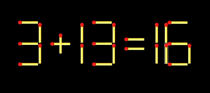 Thử tài IQ: Di chuyển một que diêm để 6+12=7 thành phép tính đúng - Ảnh 1.