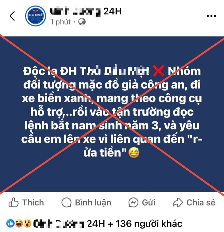 Thực hư sinh viên trình báo 'bị công an dỏm đi xe biển xanh đọc lệnh bắt' - Ảnh 1.