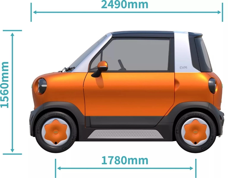 Ô tô điện mini nhỏ hơn cả Wuling Mini EV, có mui gập được, chạy 120km/sạc, không đi được cao tốc - Ảnh 4.