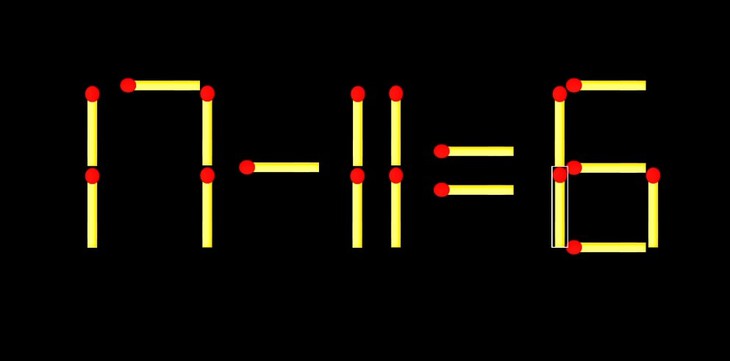 Thử tài IQ: Di chuyển một que diêm để 17+11=5 thành phép tính đúng - Ảnh 1.