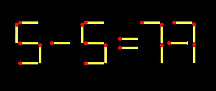 Thử tài IQ: Di chuyển một que diêm để 5-6=77 thành phép tính đúng - Ảnh 1.