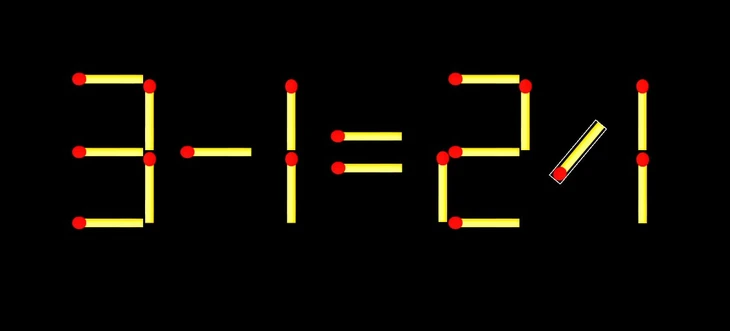 Thử tài IQ: Di chuyển một que diêm để 3-1=27 thành phép tính đúng - Ảnh 1.