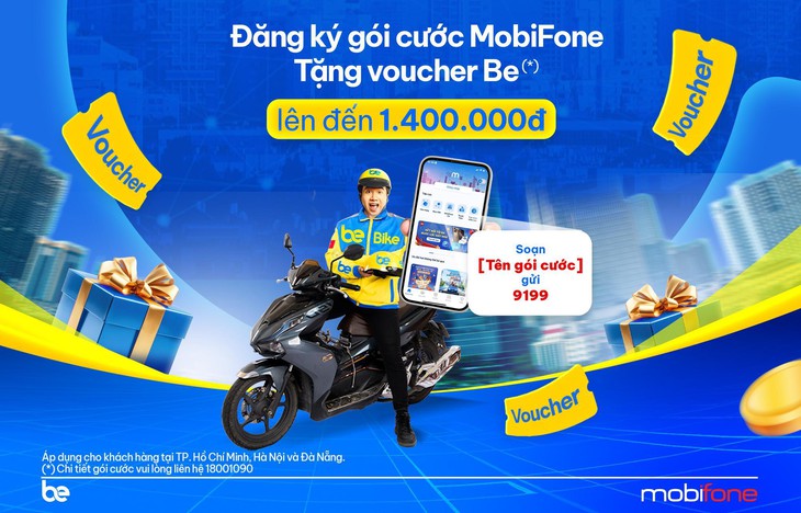 Mua gói cước MobiFone - Nhận voucher Be Group - Ảnh 1.