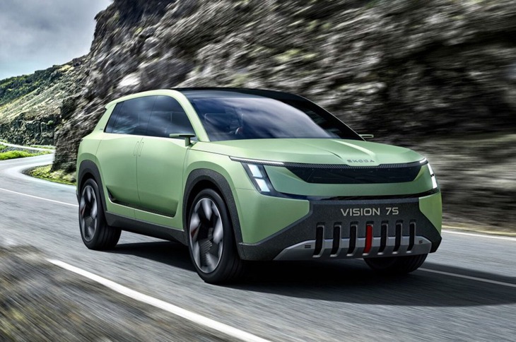 Skoda sắp có chủ lực mới Space vào cuối 2025: SUV điện rộng rãi cho 7 người ngồi, ngang hàng Kodiaq - Ảnh 1.