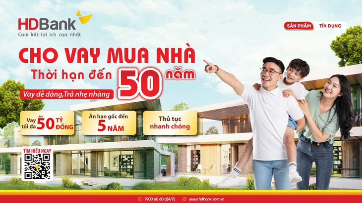 HDBank triển khai gói cho vay mua nhà đến 50 năm, lãi suất chỉ từ 4,5% - Ảnh 1.