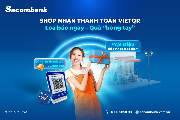 Sacombank ra mắt loa thanh toán  - Ảnh 1.