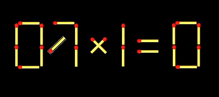 Thử tài IQ: Di chuyển một que diêm để 87x1=0 thành phép tính đúng - Ảnh 1.