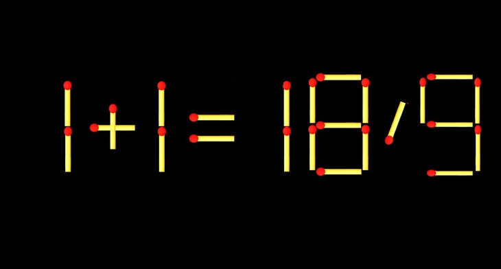 Thử tài IQ: Di chuyển một que diêm để 1+1=789 thành phép tính đúng - Ảnh 1.