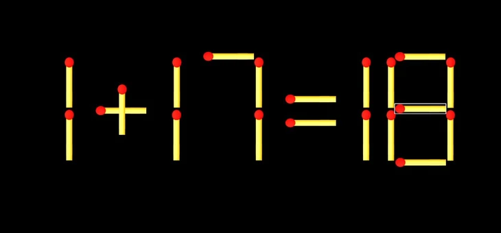 Thử tài IQ: Di chuyển một que diêm để 1+1=789 thành phép tính đúng - Ảnh 1.