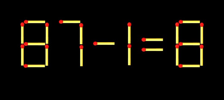 Thử tài IQ: Di chuyển một que diêm để 9-4=6 thành phép tính đúng - Ảnh 1.