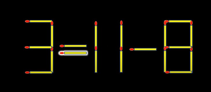 Thử tài IQ: Di chuyển một que diêm để 3-11=8 thành phép tính đúng - Ảnh 1.