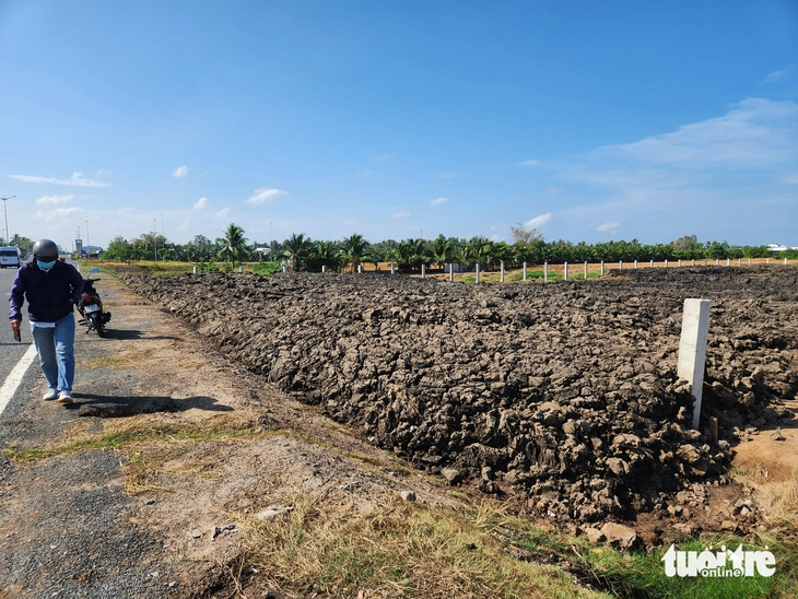 Vô tư múc đất lúa làm nền nhà ven đường 3 Tháng 2 nối dài - Ảnh 1.