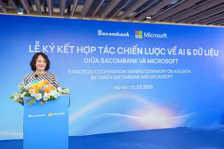 Sacombank và Microsoft Việt Nam ký kết hợp tác chiến lược về AI và dữ liệu - Ảnh 2.