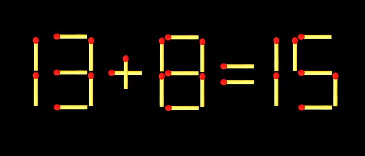 Thử tài IQ: Di chuyển một que diêm để 17+3=3 thành phép tính đúng - Ảnh 2.