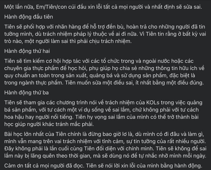 HH Thuỳ Tiên cúi đầu xin lỗi hoàn trả tiền sau khi làm việc với cơ quan chức năng  - Ảnh 5.