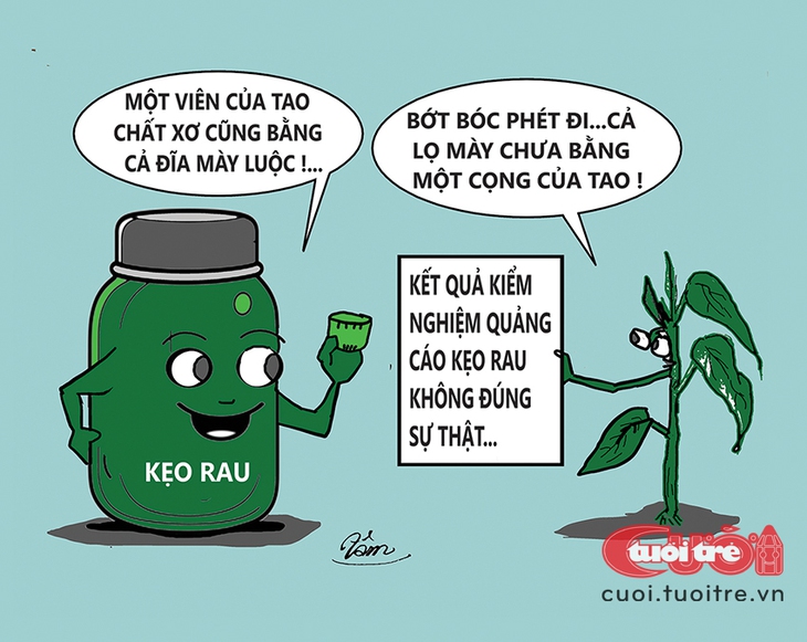 Kẹo và rau cãi nhau về chất xơ - Ảnh 1.