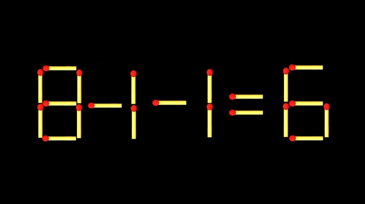 Thử tài IQ: Di chuyển một que diêm để 87-1=6 thành phép tính đúng - Ảnh 1.