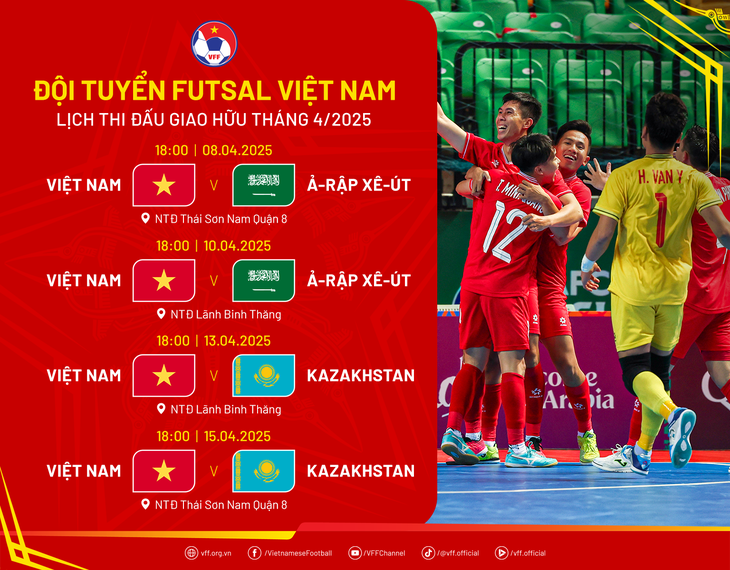 Tuyển futsal Việt Nam đá giao hữu với đội vào tứ kết World Cup futsal 2024 - Ảnh 2.