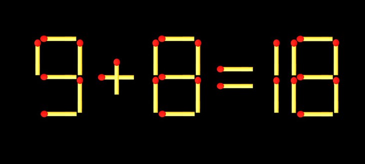 Thử tài IQ: Di chuyển một que diêm để 9=217 thành phép tính đúng - Ảnh 2.