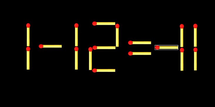 Thử tài IQ: Di chuyển một que diêm để 1-12=71 thành phép tính đúng - Ảnh 1.