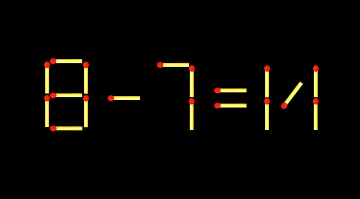 Thử tài IQ: Di chuyển một que diêm để 8-7=17 thành phép tính đúng - Ảnh 1.