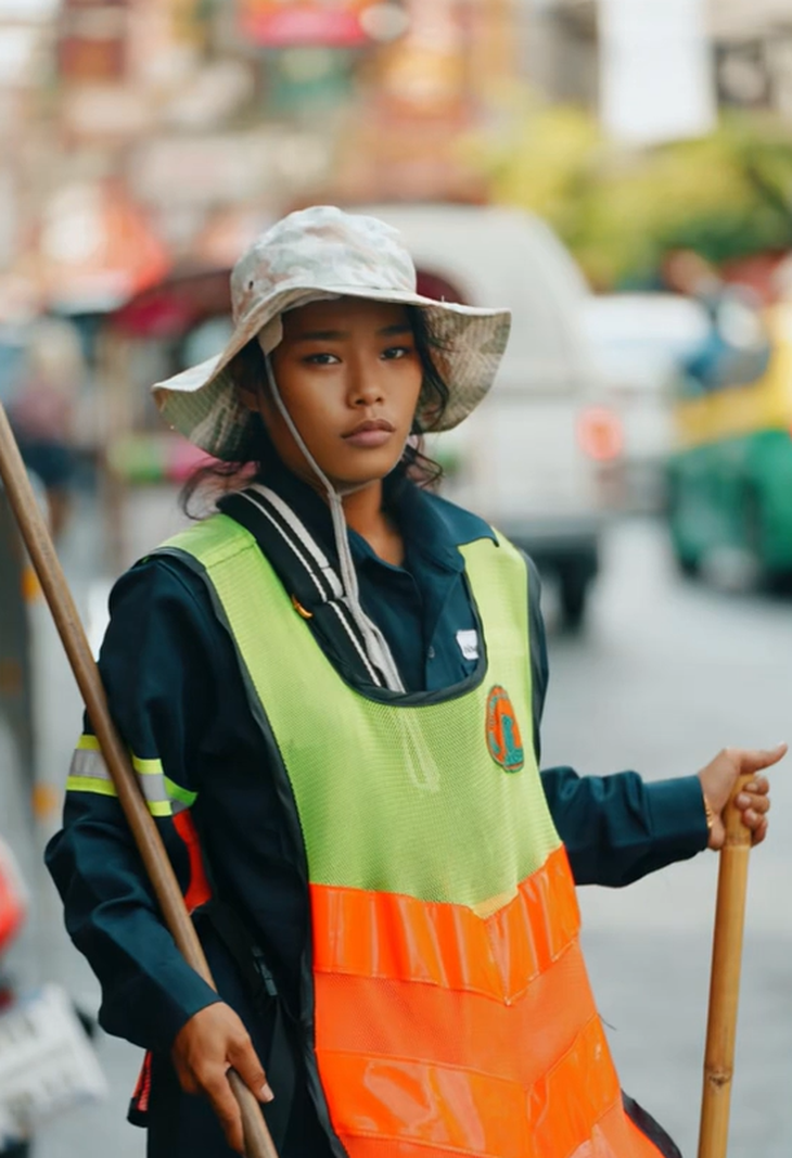 Cô lao công 'gây sốt' cõi mạng chỉ sau một bức ảnh - Ảnh 1.