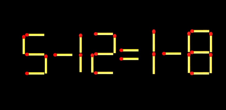 Thử tài IQ: Di chuyển một que diêm để 5+12=18 thành phép tính đúng - Ảnh 1.