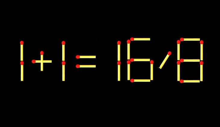 Thử tài IQ: Di chuyển một que diêm để 1+1=768 thành phép tính đúng - Ảnh 1.