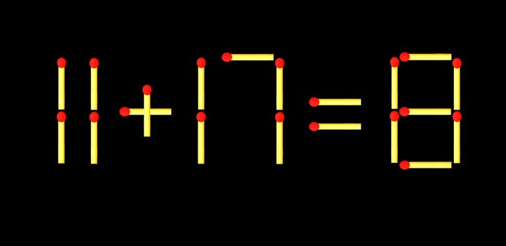 Thử tài IQ: Di chuyển một que diêm để 1x7=1 thành phép tính đúng - Ảnh 3.