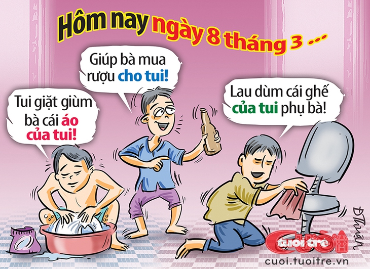 Hôm nay mùng 8 tháng 3, tui giặt cho bà cái áo của tui - Ảnh 1.